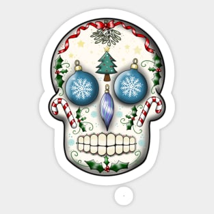 Christmas sugar skull Sticker